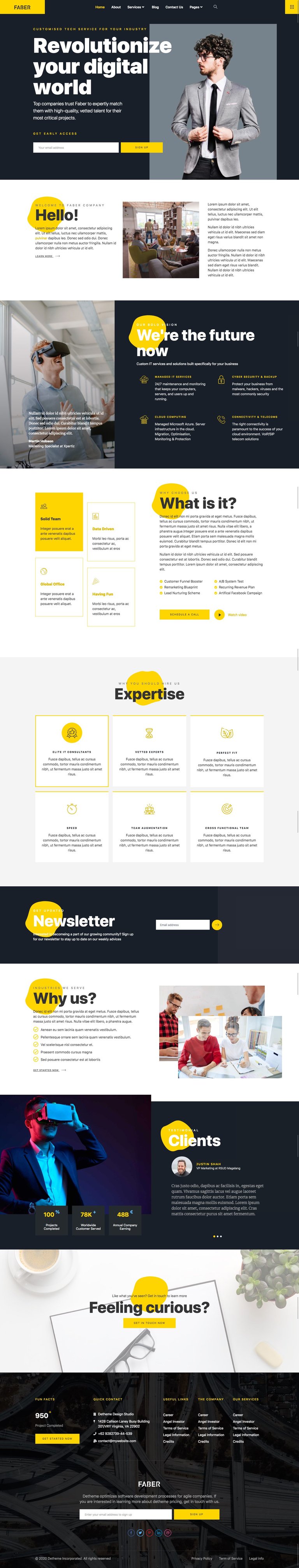 Faber - Template Kits For Tech Company