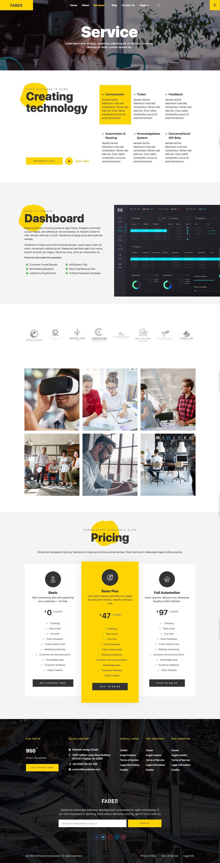 Faber - Template Kits For Tech Company