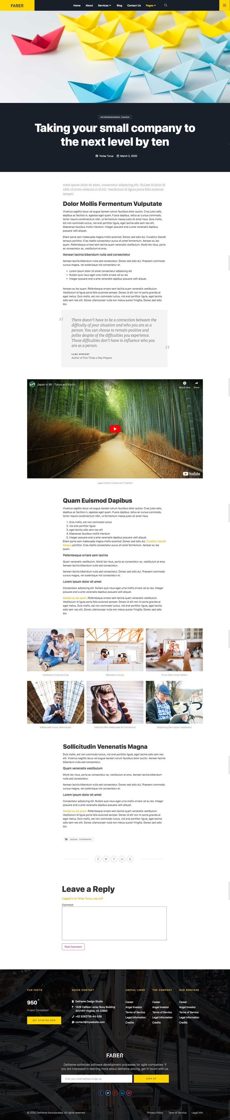 Faber - Template Kits For Tech Company