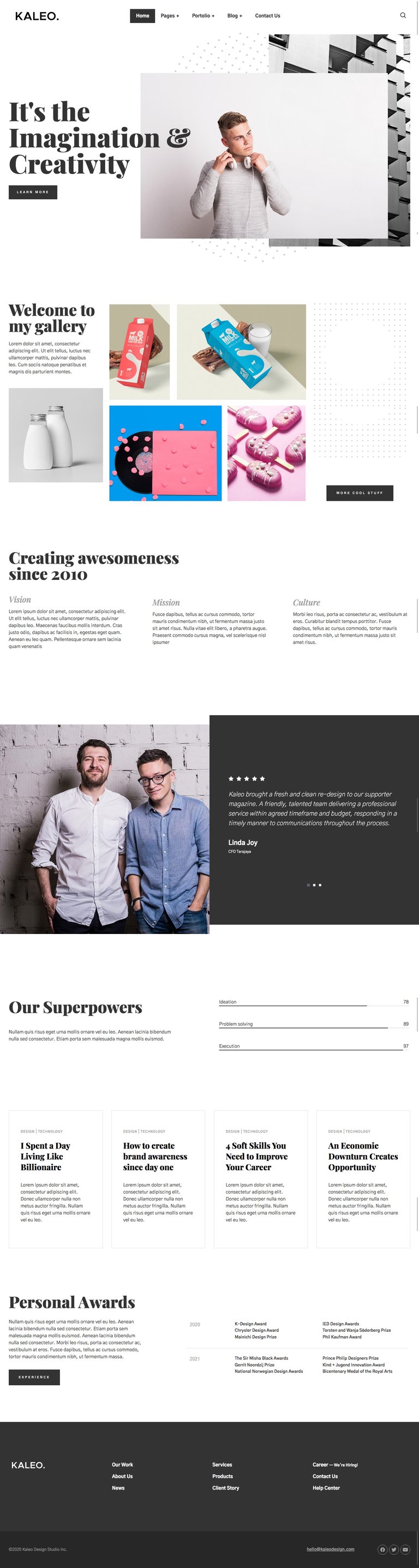 Kaleo - Creative Portfolio Template Kit