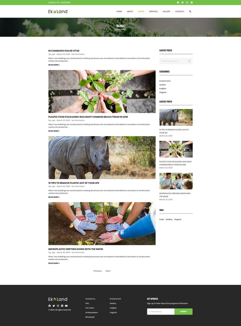 Eko - Environment & Ecology Template Kit