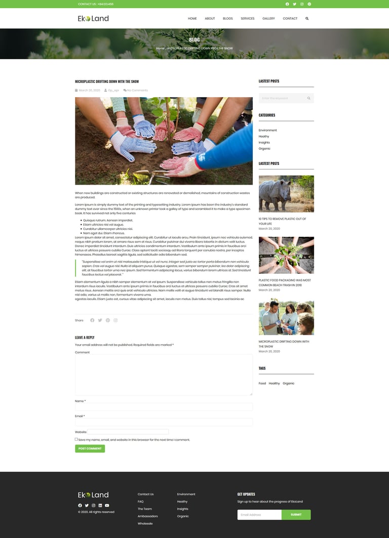 Eko - Environment & Ecology Template Kit