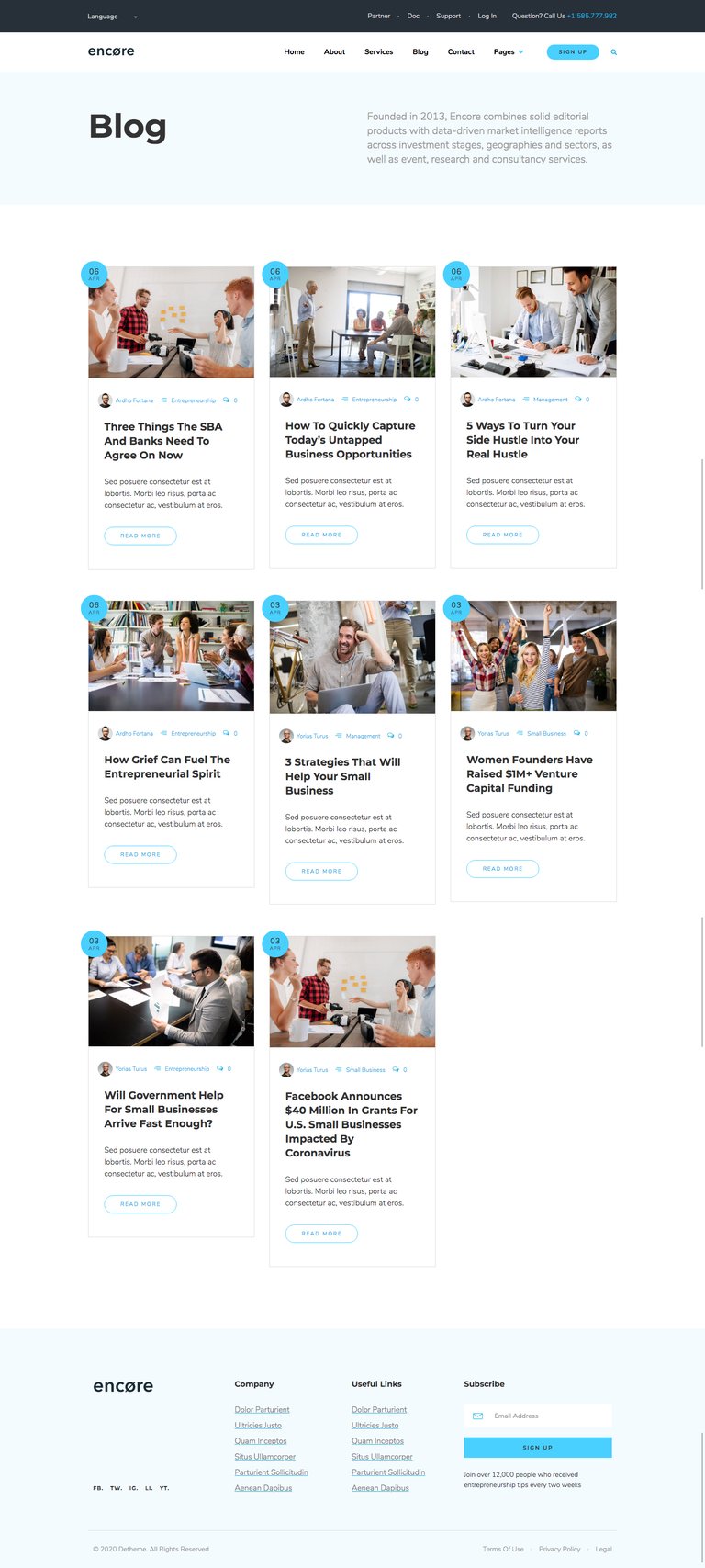 Encore - Multi-purpose Business Template Kit