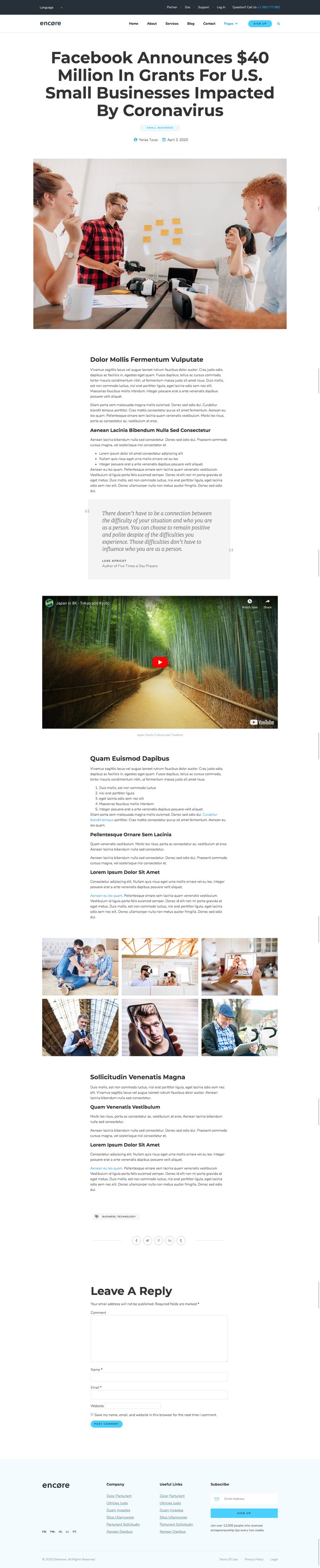 Encore - Multi-purpose Business Template Kit