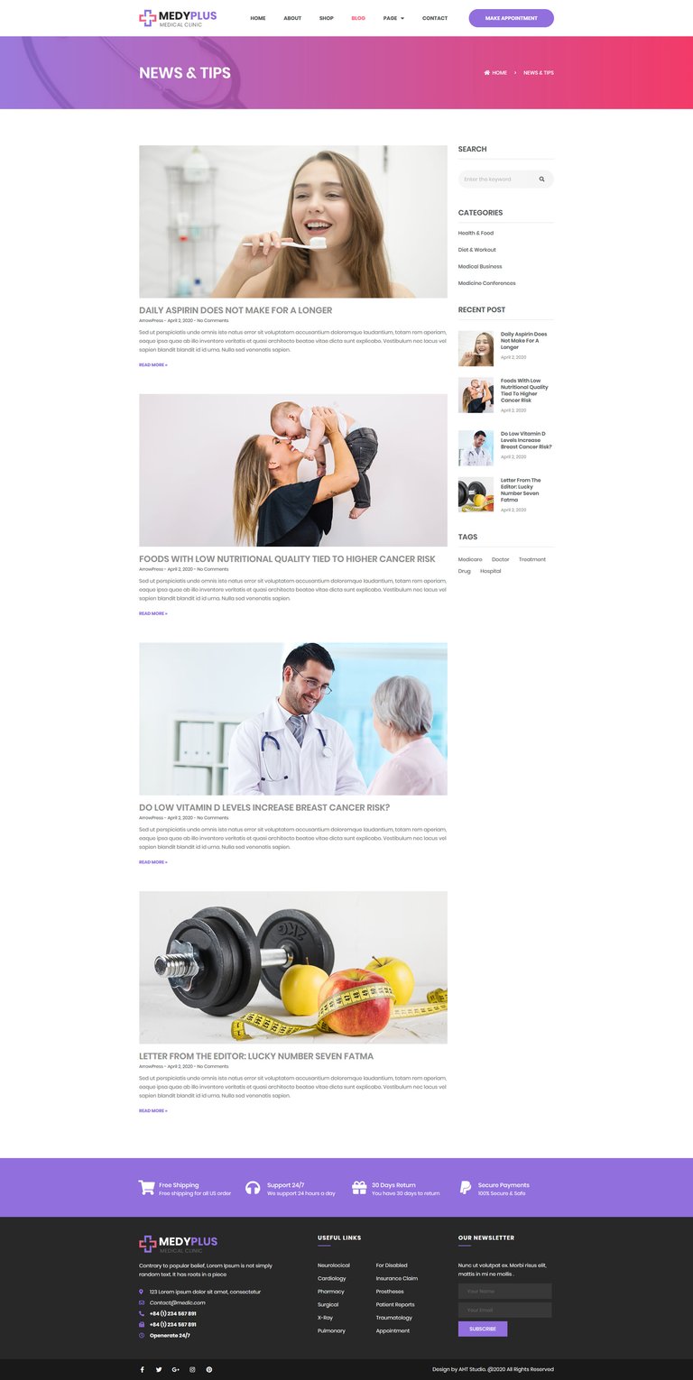 Medyplus - Medical, Clinic Template Kit