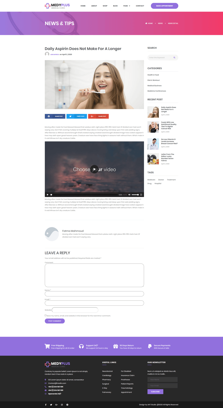 Medyplus - Medical, Clinic Template Kit