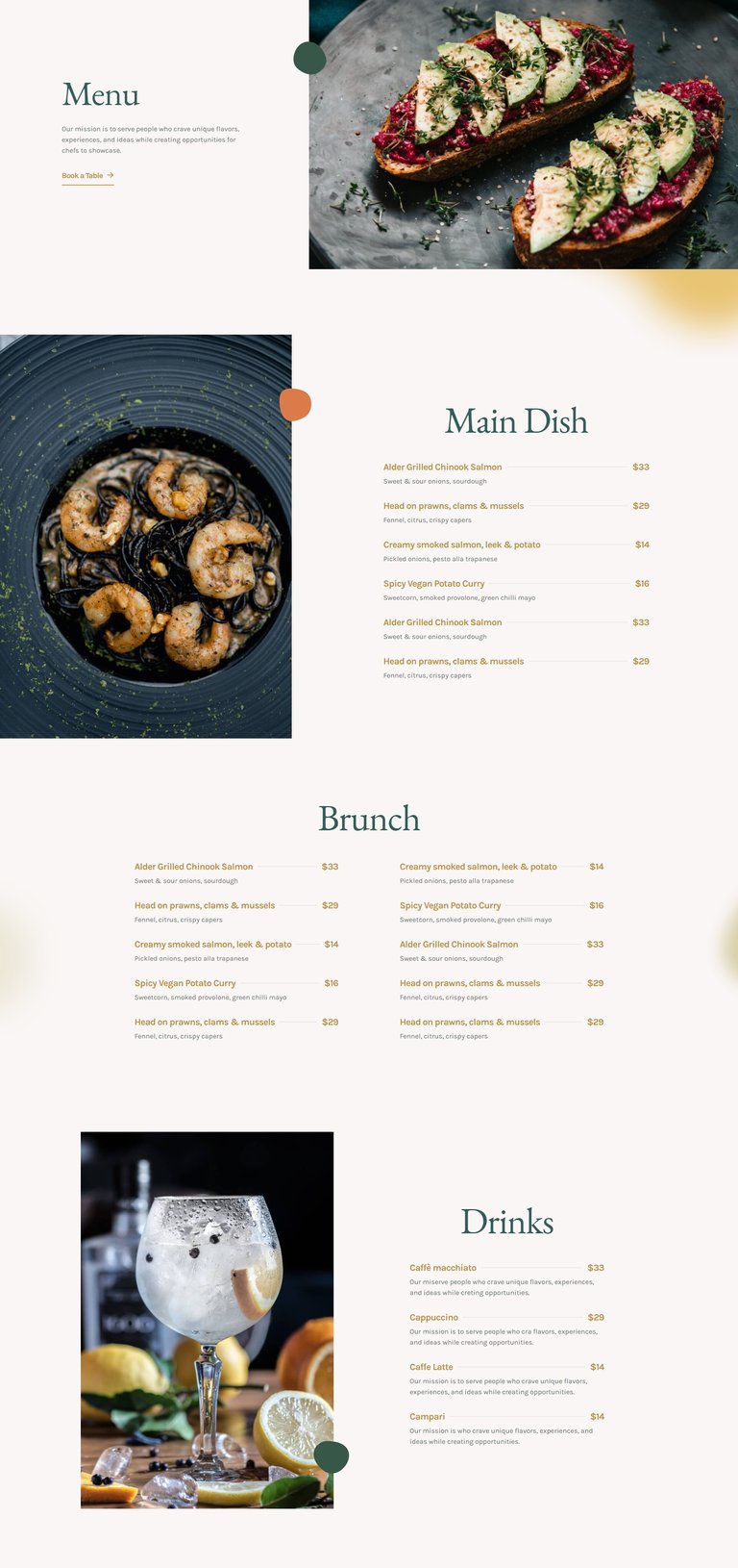 The Restaurant - Elementor Template Kit