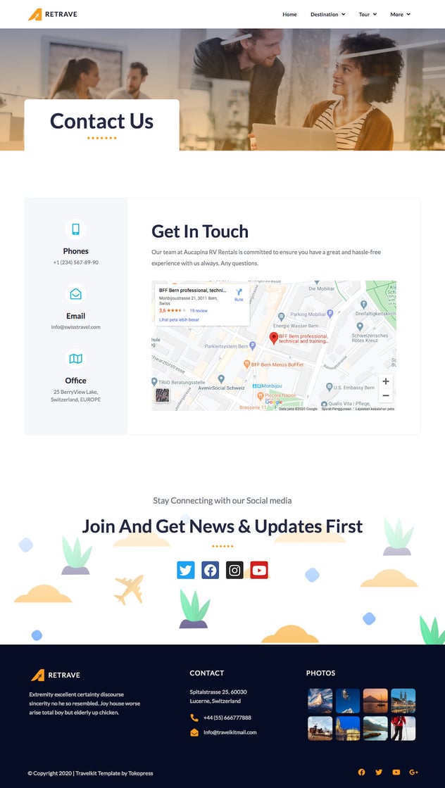 Retrave | Travel & Tour Agency Elementor Template Kit