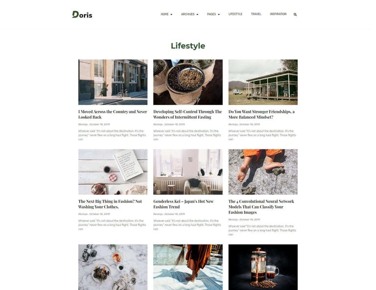 Doris - Blog & Magazine Template Kit