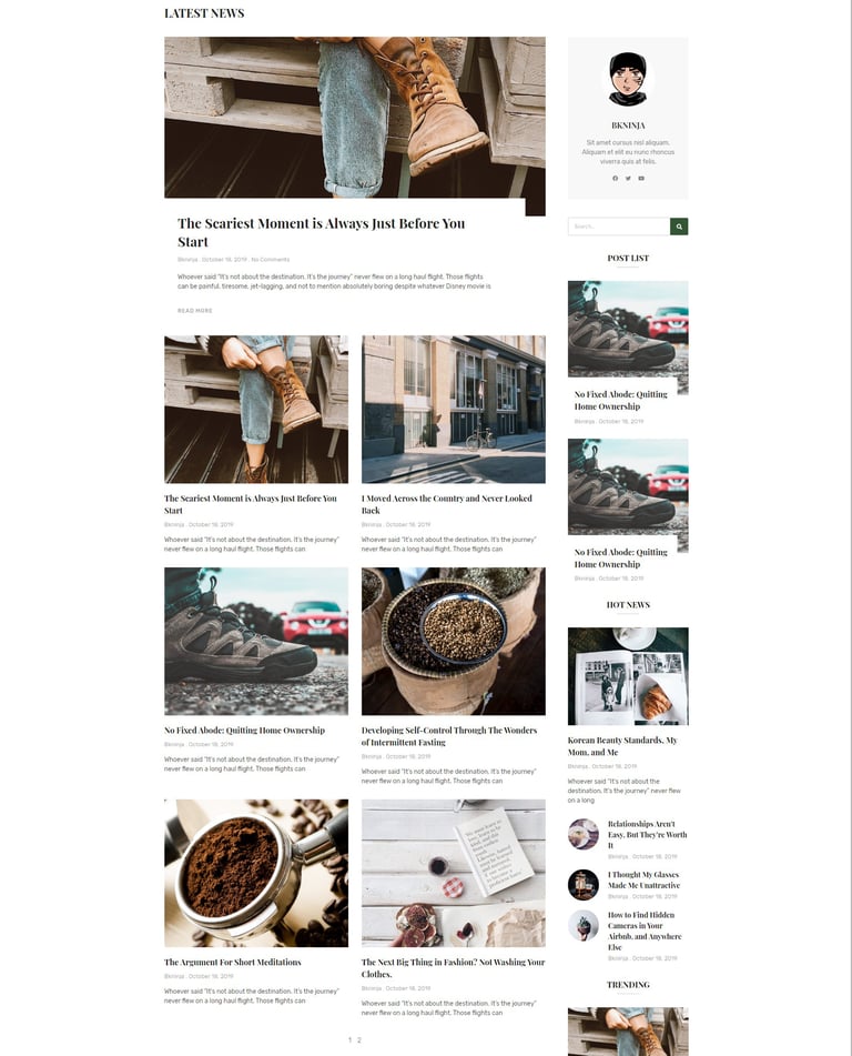 Doris - Blog & Magazine Template Kit