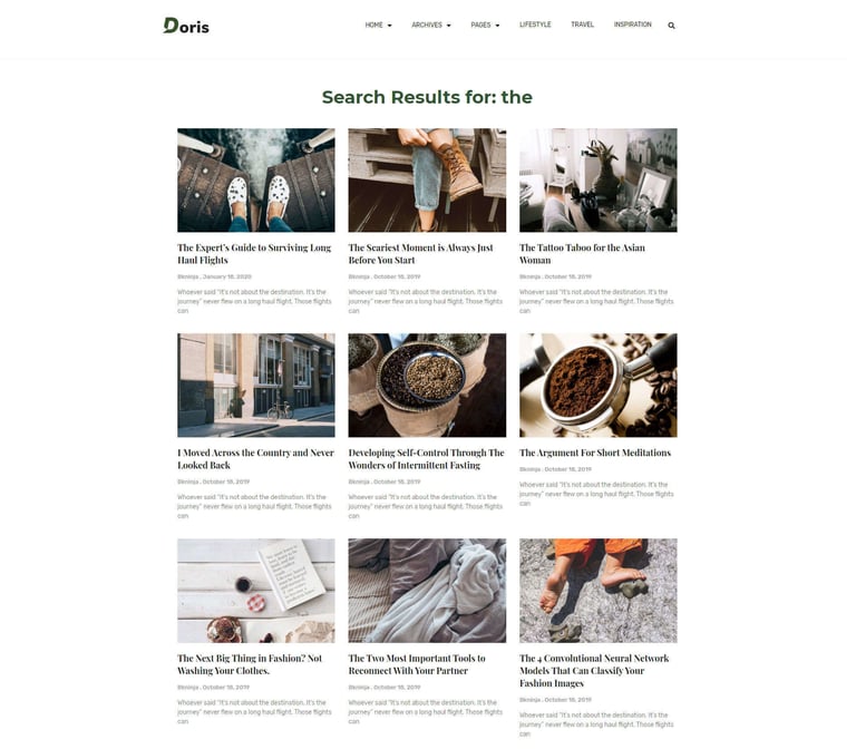 Doris - Blog & Magazine Template Kit