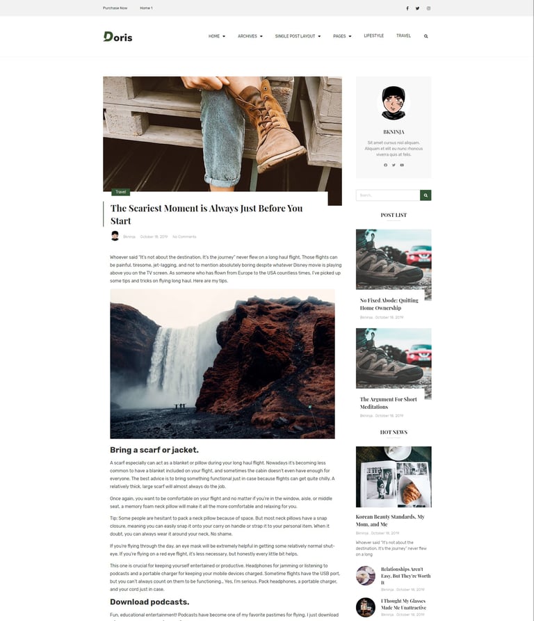 Doris - Blog & Magazine Template Kit