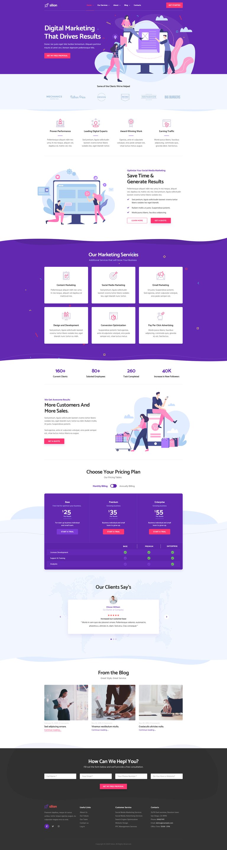Silion - Digital Marketing Elementor Template Kit