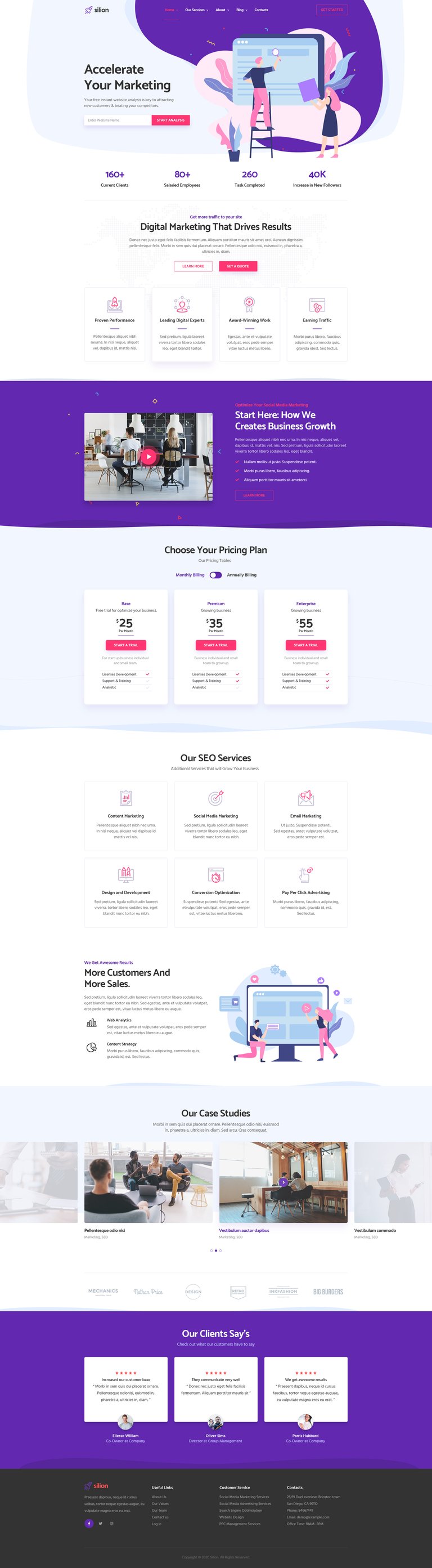 Silion - Digital Marketing Elementor Template Kit