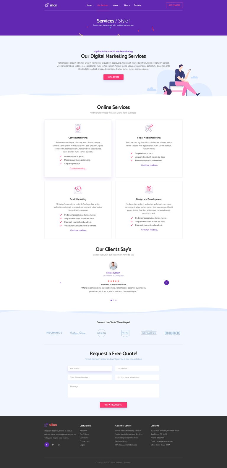 Silion - Digital Marketing Elementor Template Kit