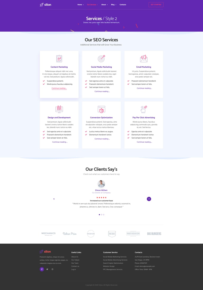 Silion - Digital Marketing Elementor Template Kit