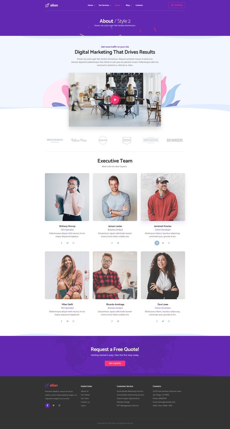 Silion - Digital Marketing Elementor Template Kit