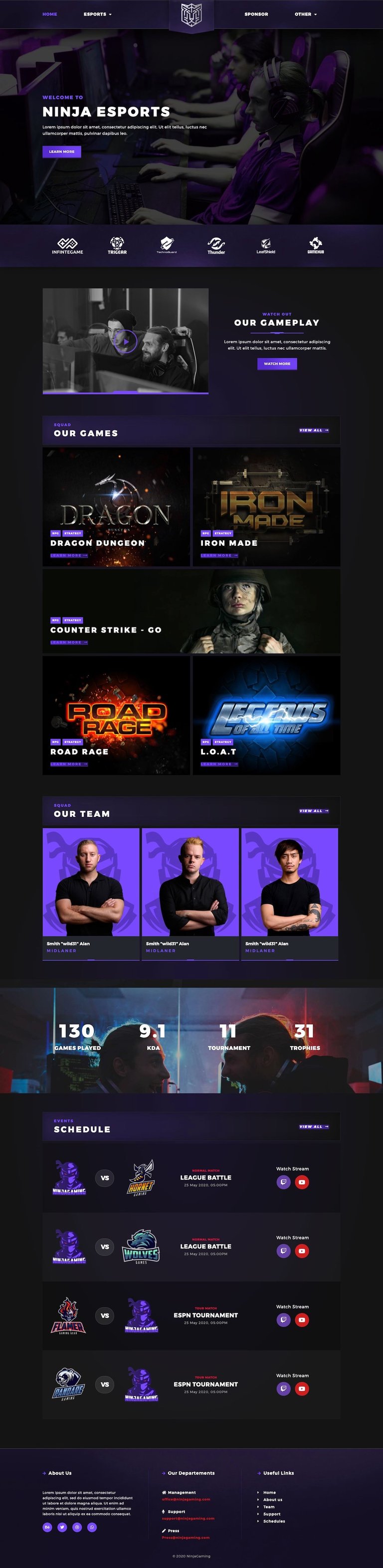 Esportize | eSports Elementor Template Kit