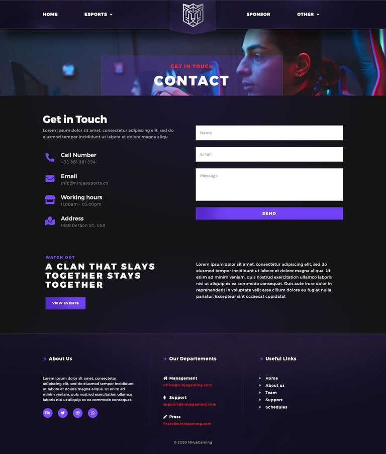 Esportize | eSports Elementor Template Kit