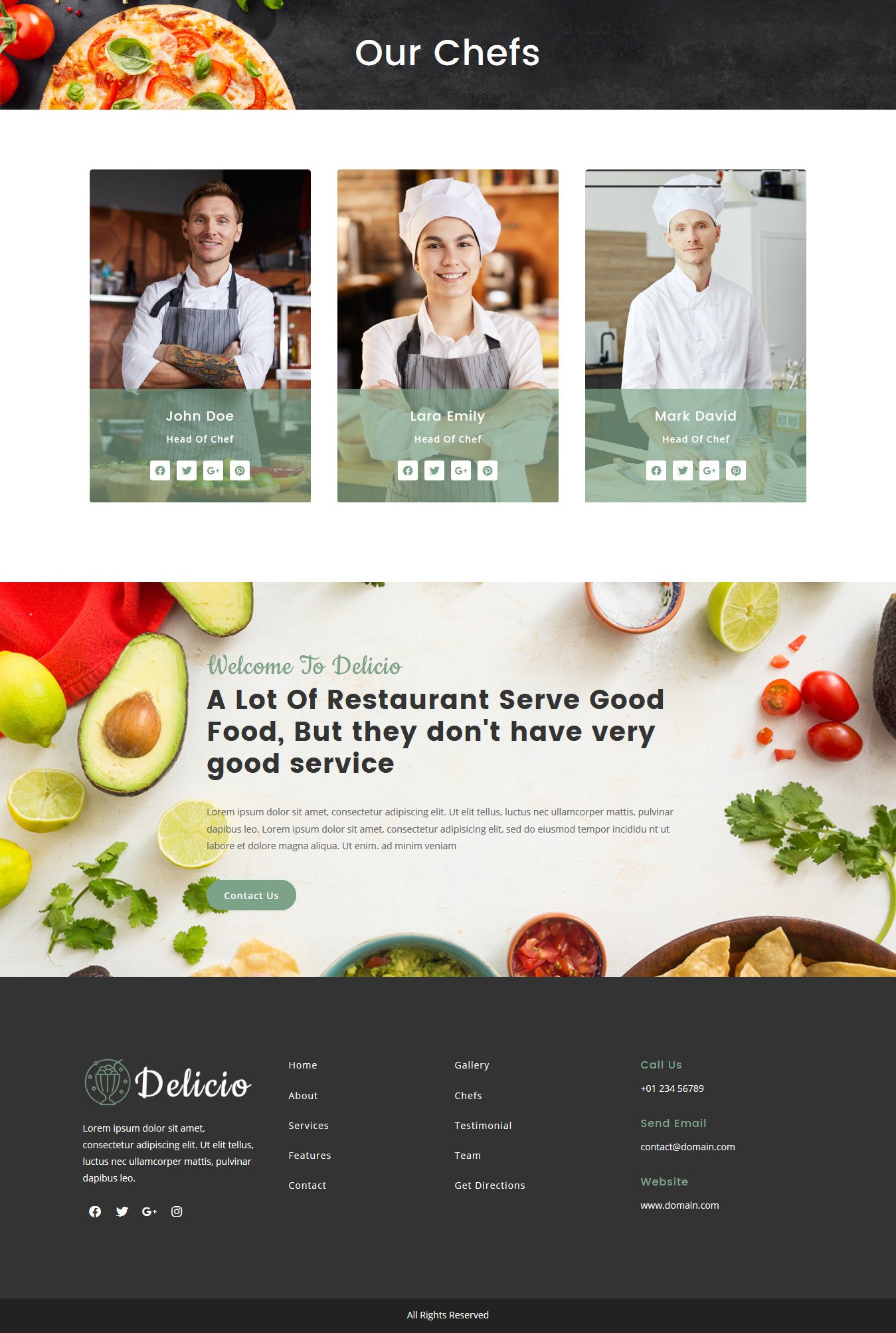 Delicio Restaurant WordPress Template Kit Design Template Place