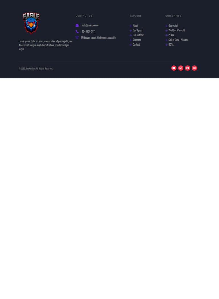 Warzon - Esport Elementor Template Kit