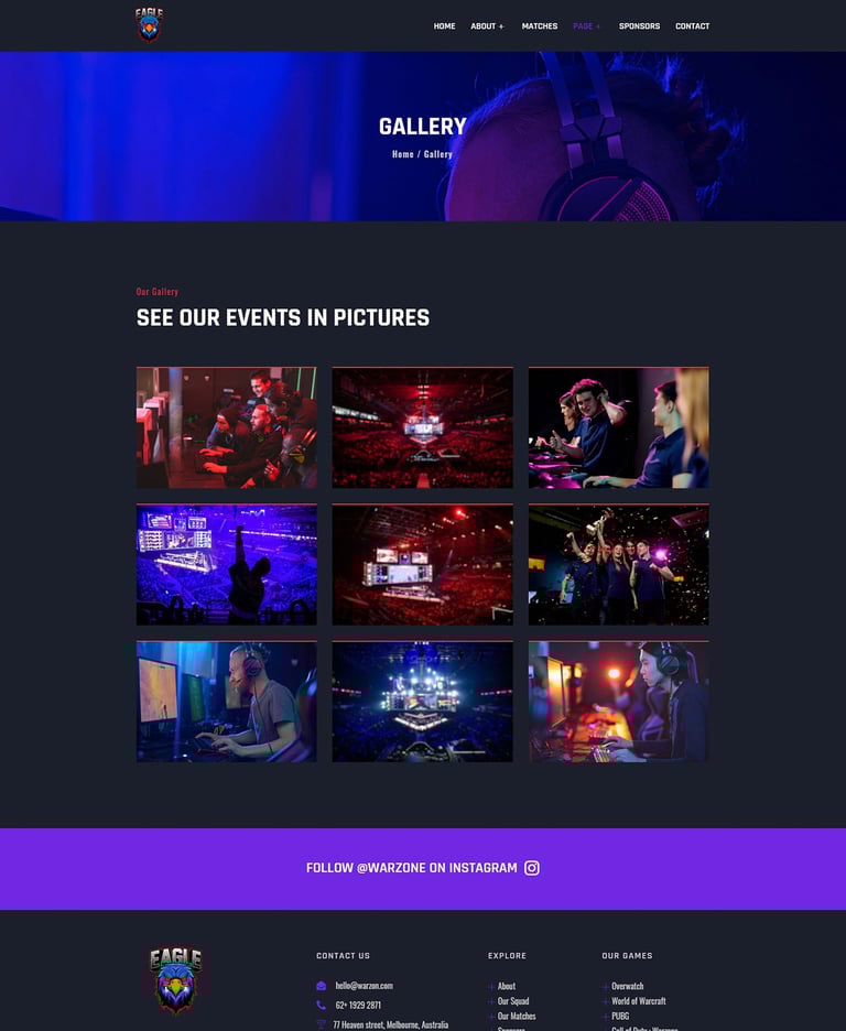 Warzon - Esport Elementor Template Kit