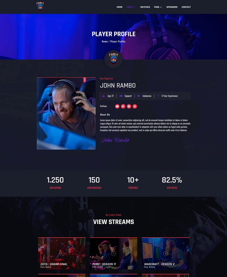 Warzon - Esport Elementor Template Kit