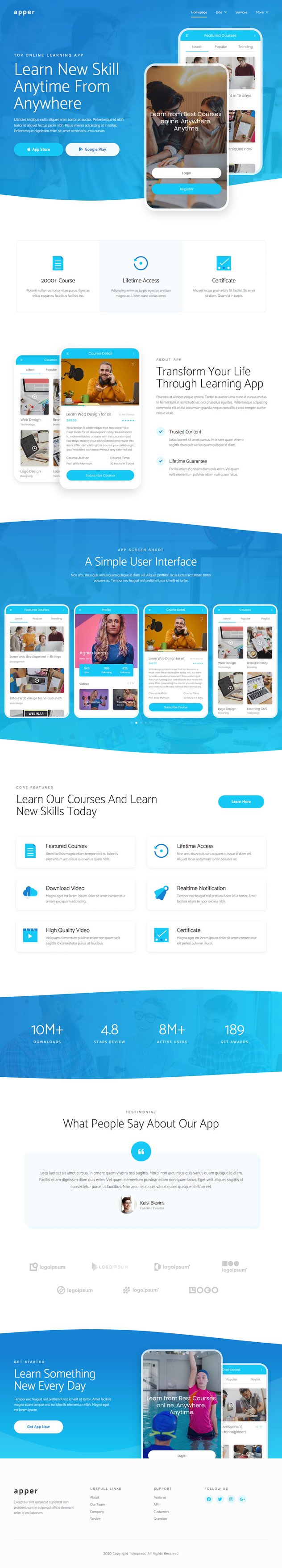 Apper | Mobile App & SaaS Startup Elementor Template Kit