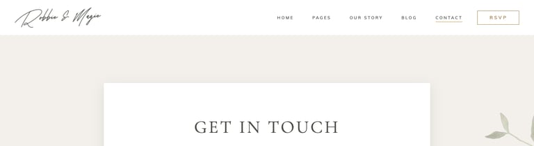 Robbie & Magie – Wedding Event Invitation Elementor Template Kit