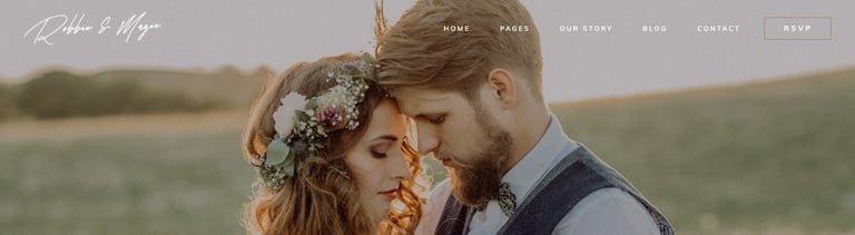 Robbie & Magie – Wedding Event Invitation Elementor Template Kit