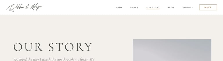 Robbie & Magie – Wedding Event Invitation Elementor Template Kit