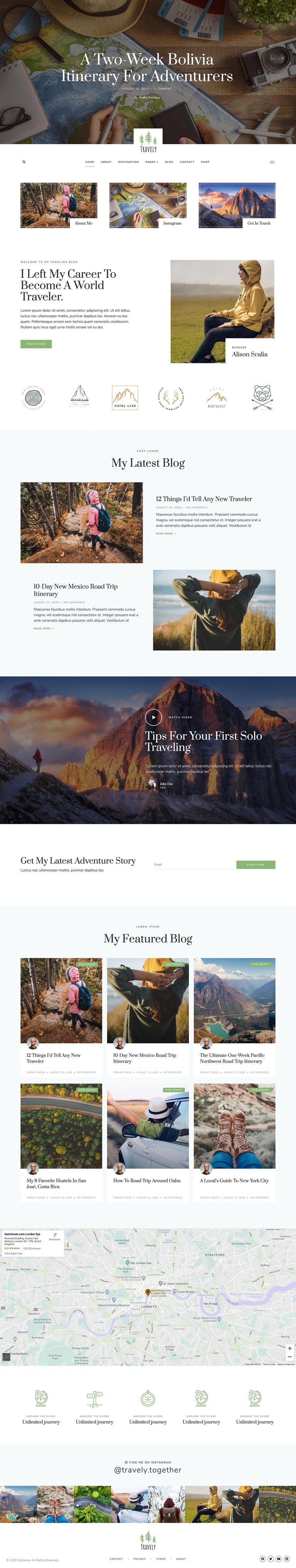 Travely - Travel Blog Template Kit