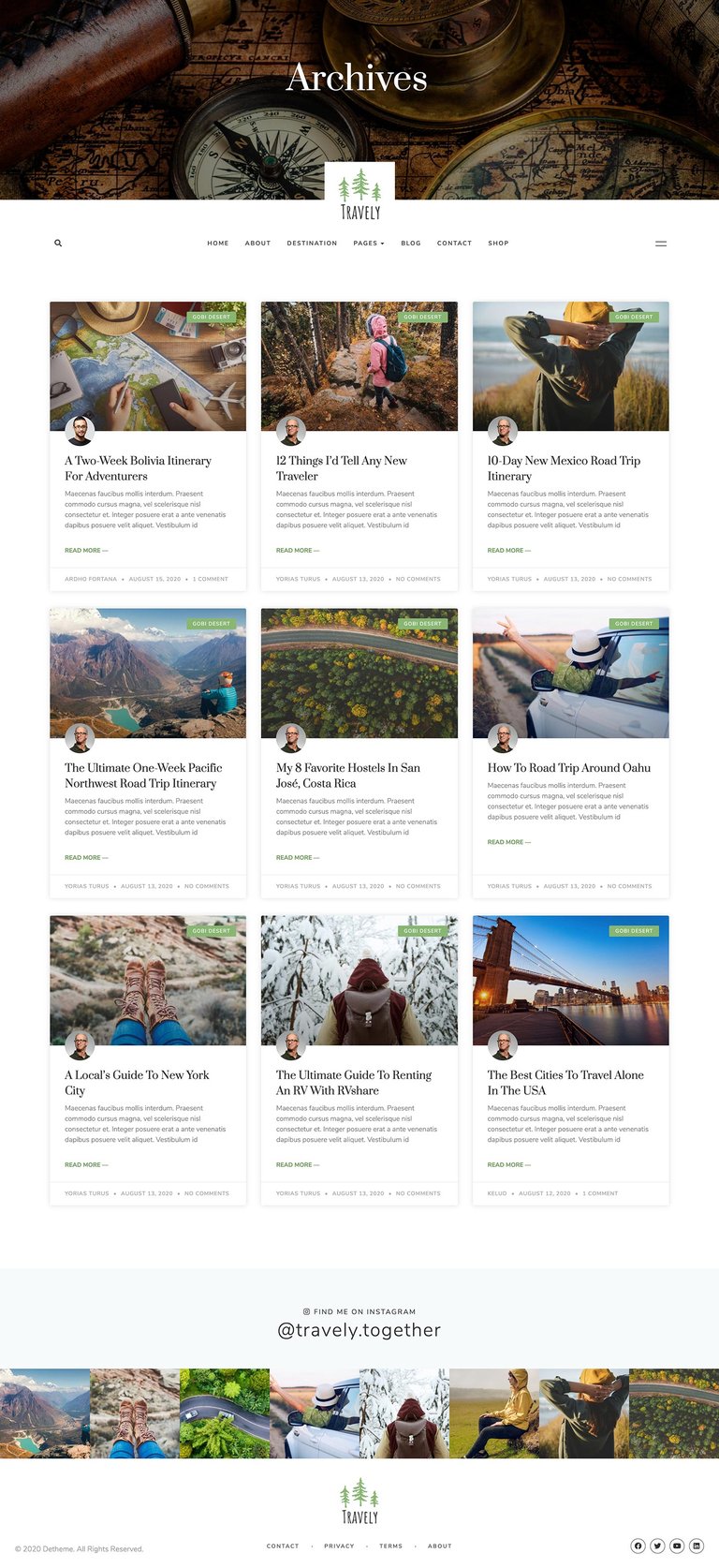 Travely - Travel Blog Template Kit