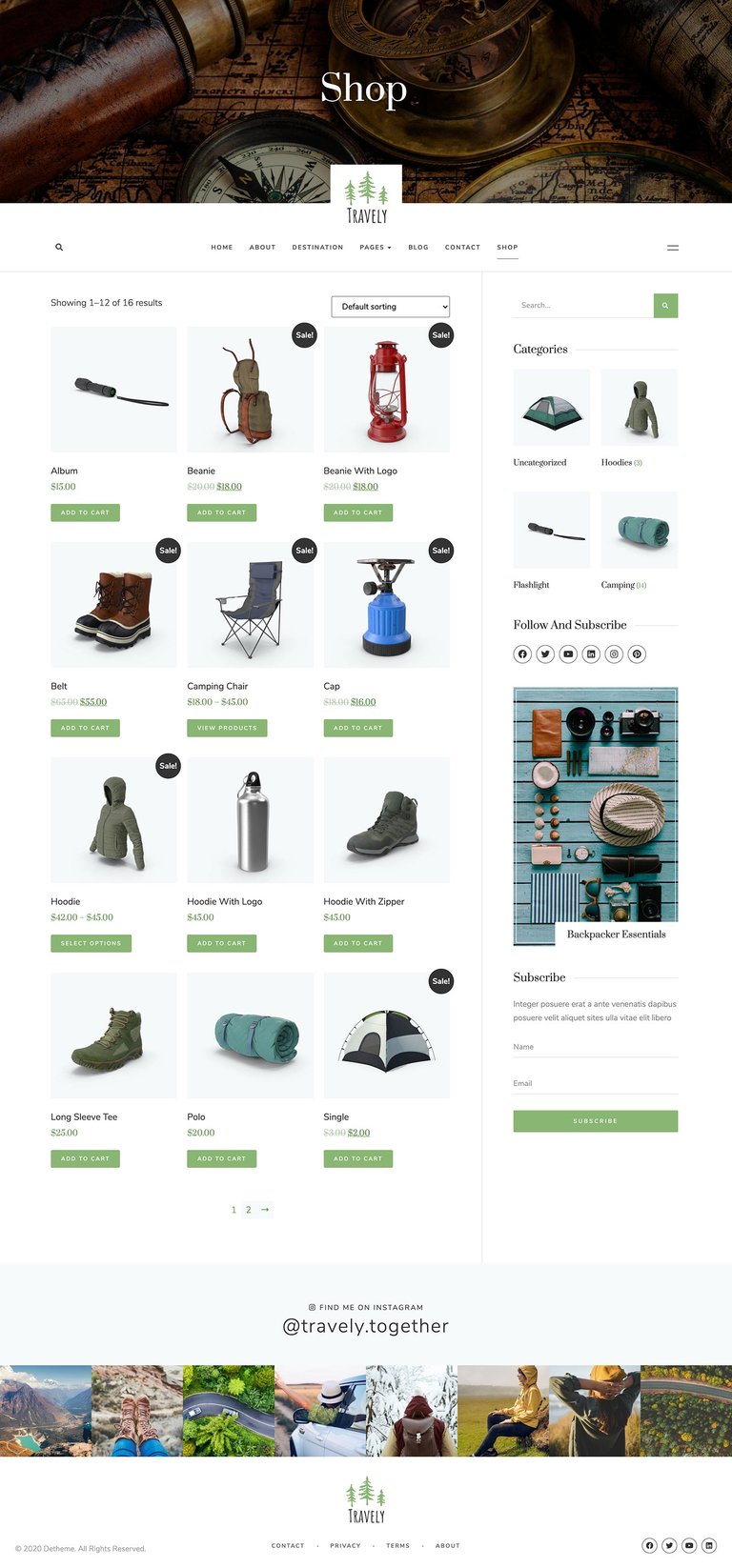 Travely - Travel Blog Template Kit