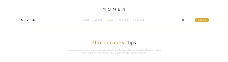 Momen - Photography & Blog Elementor Template Kit