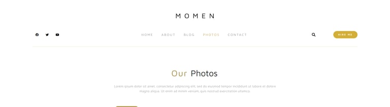 Momen - Photography & Blog Elementor Template Kit