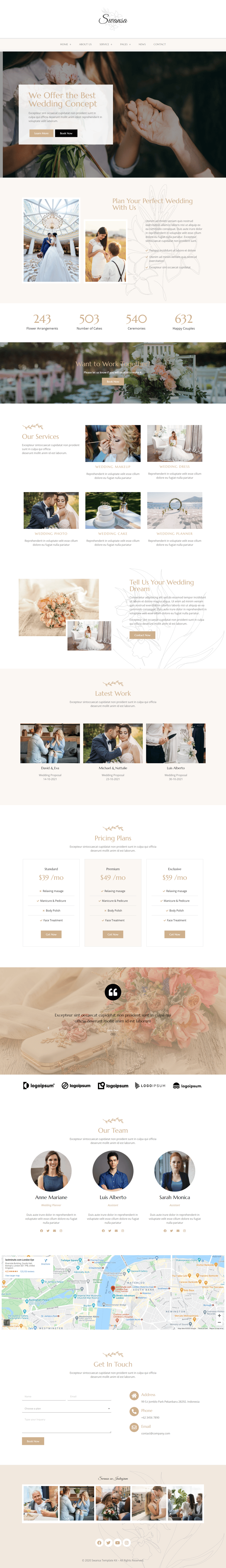 Swansa - Wedding Elementor Template Kit