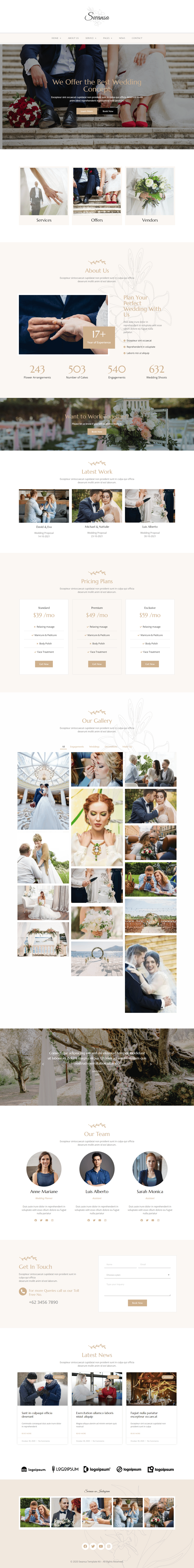 Swansa - Wedding Elementor Template Kit