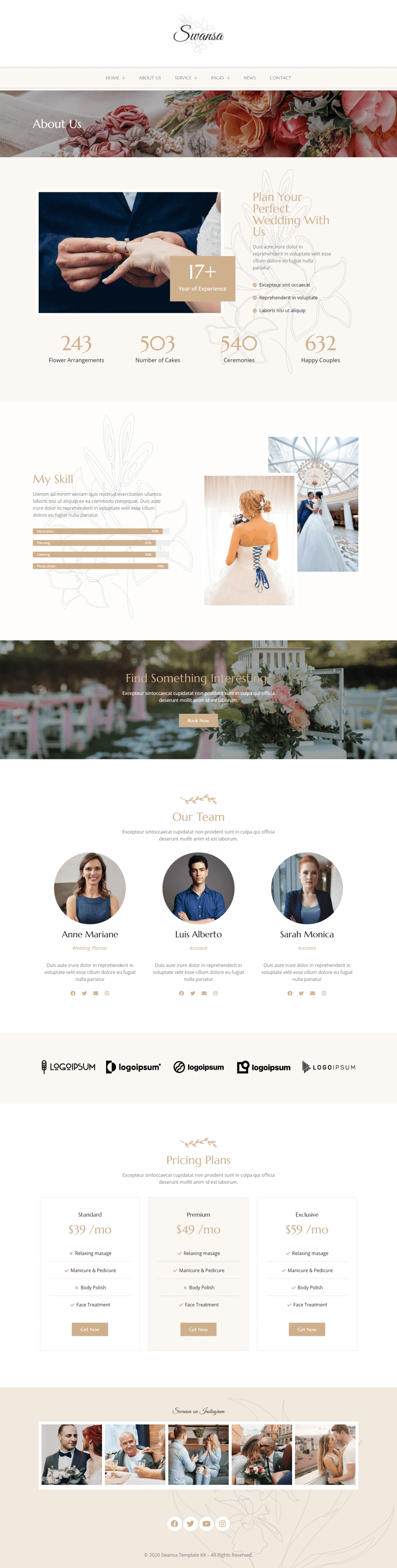 Swansa - Wedding Elementor Template Kit