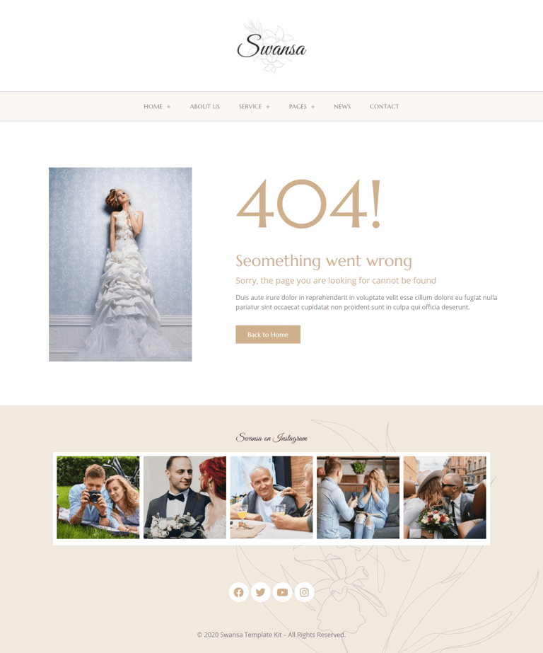 Swansa - Wedding Elementor Template Kit