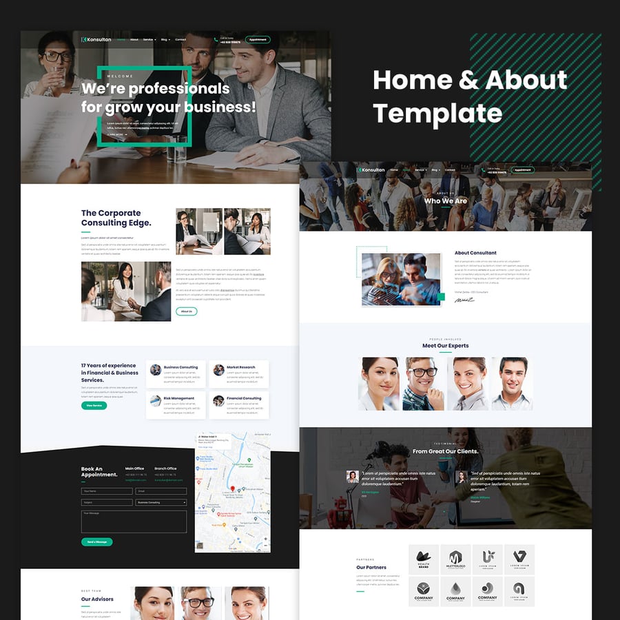 Konsultan Kit - Consulting Business Elementor Template Kit, WP Template ...