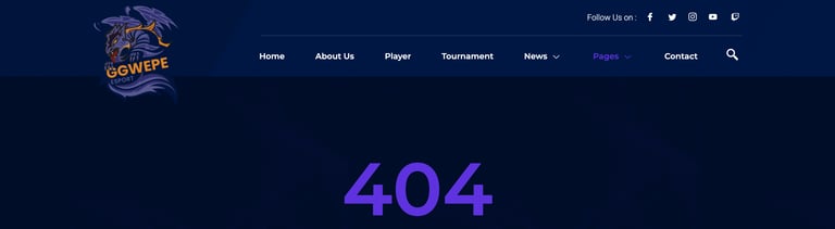 GGWEPE – Esports & Gaming Elementor Template Kit