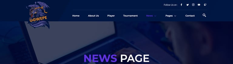 GGWEPE – Esports & Gaming Elementor Template Kit