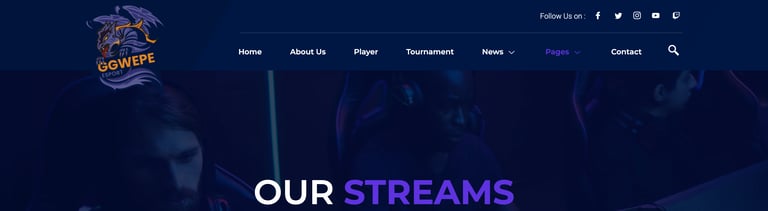 GGWEPE – Esports & Gaming Elementor Template Kit