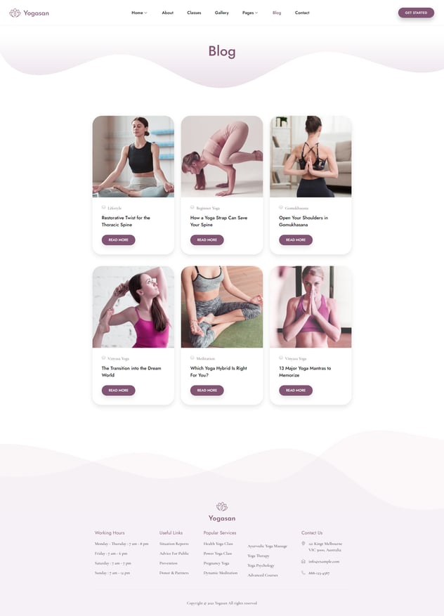Yogasan - Yoga Studio & Meditation Elementor Template Kit