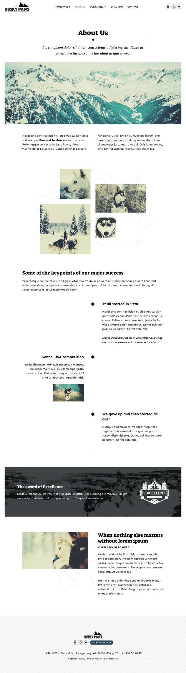 HuskyPaws - Dog Breeder Elementor Template Kit