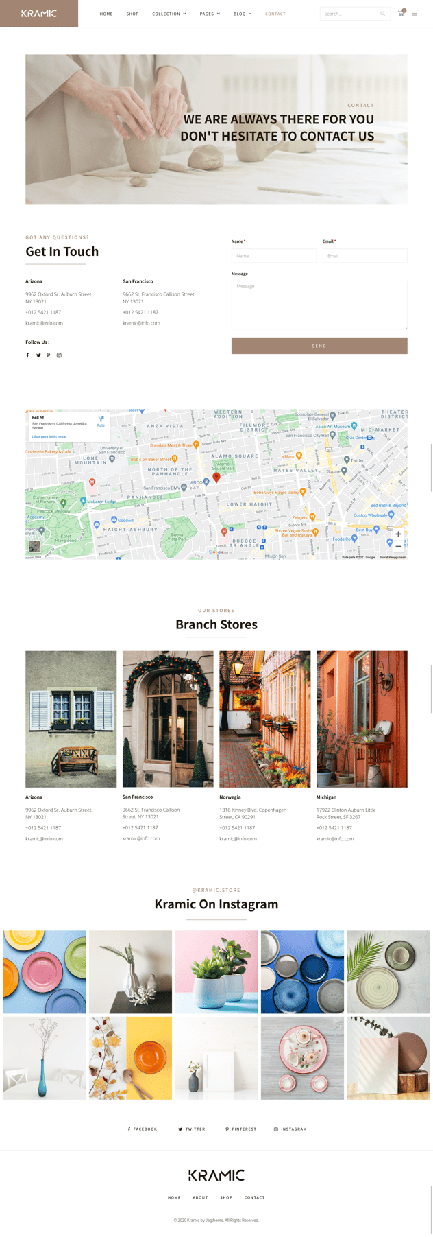 Kramic – Pottery & Ceramic Store WooCommerce Elementor Template Kit