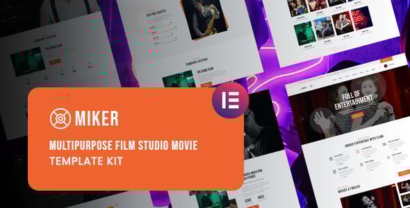 Miker - Movie & Film Studio Elementor Template Kit
