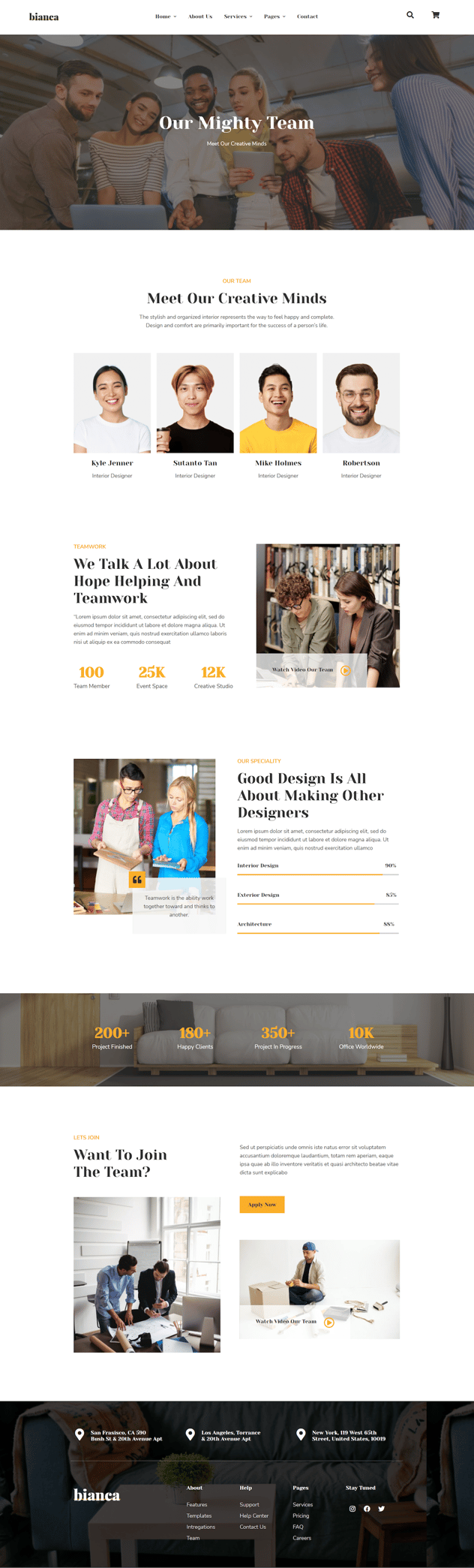 Bianca - Architecture Agency & Interior Design Elementor Pro Template Kit