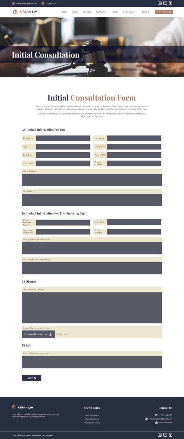 Urban Law - Lawyer & Law Firm Elementor Template Kit, WP Template Kits ...